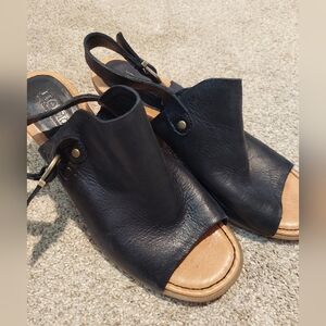 Born Black Leather Women's Sandals